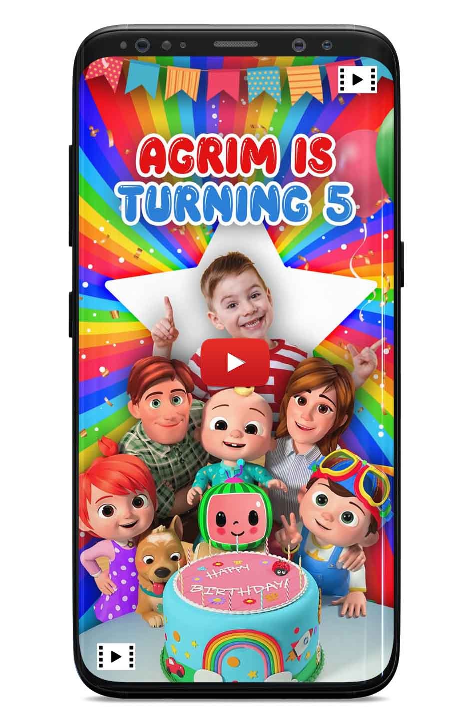 Cocomelon Birthday Invitation video