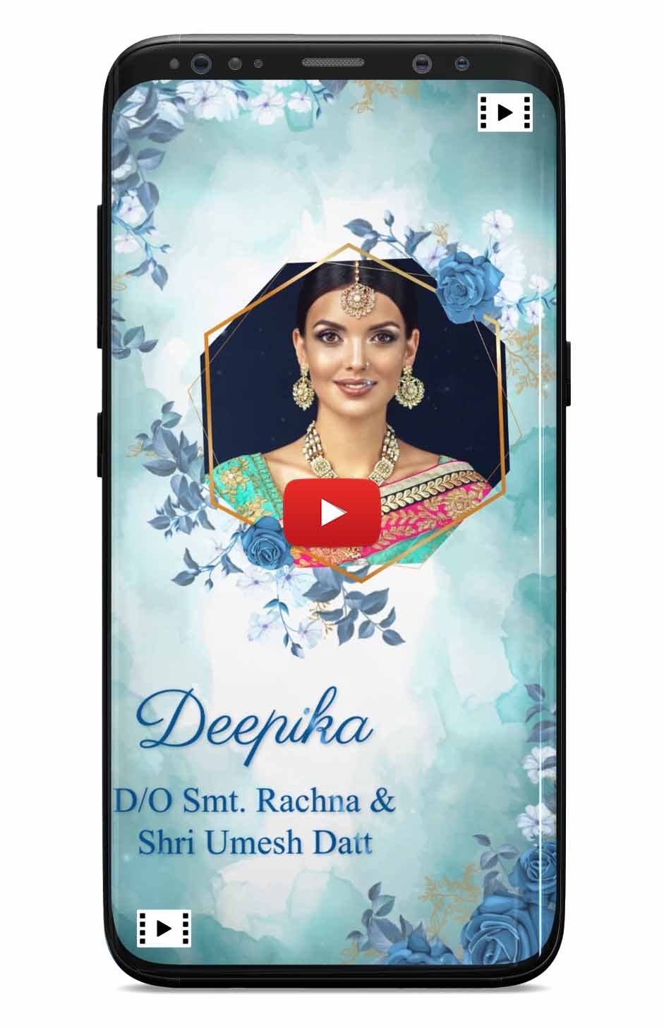 Floral wedding invitation video