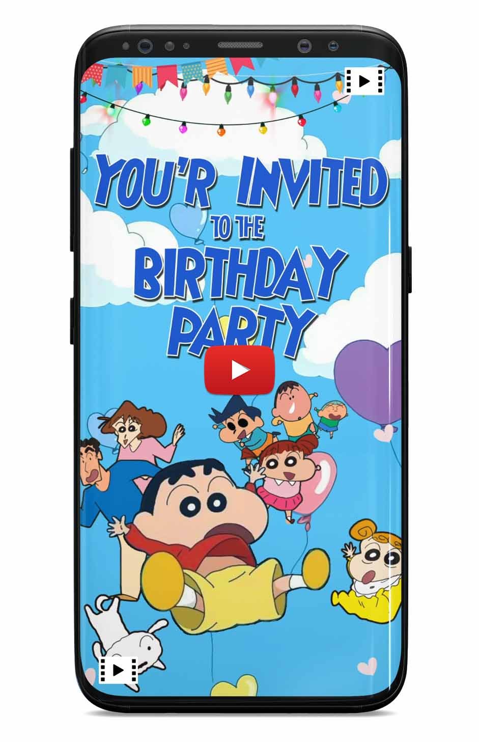 Shin Chan birthday invitation video