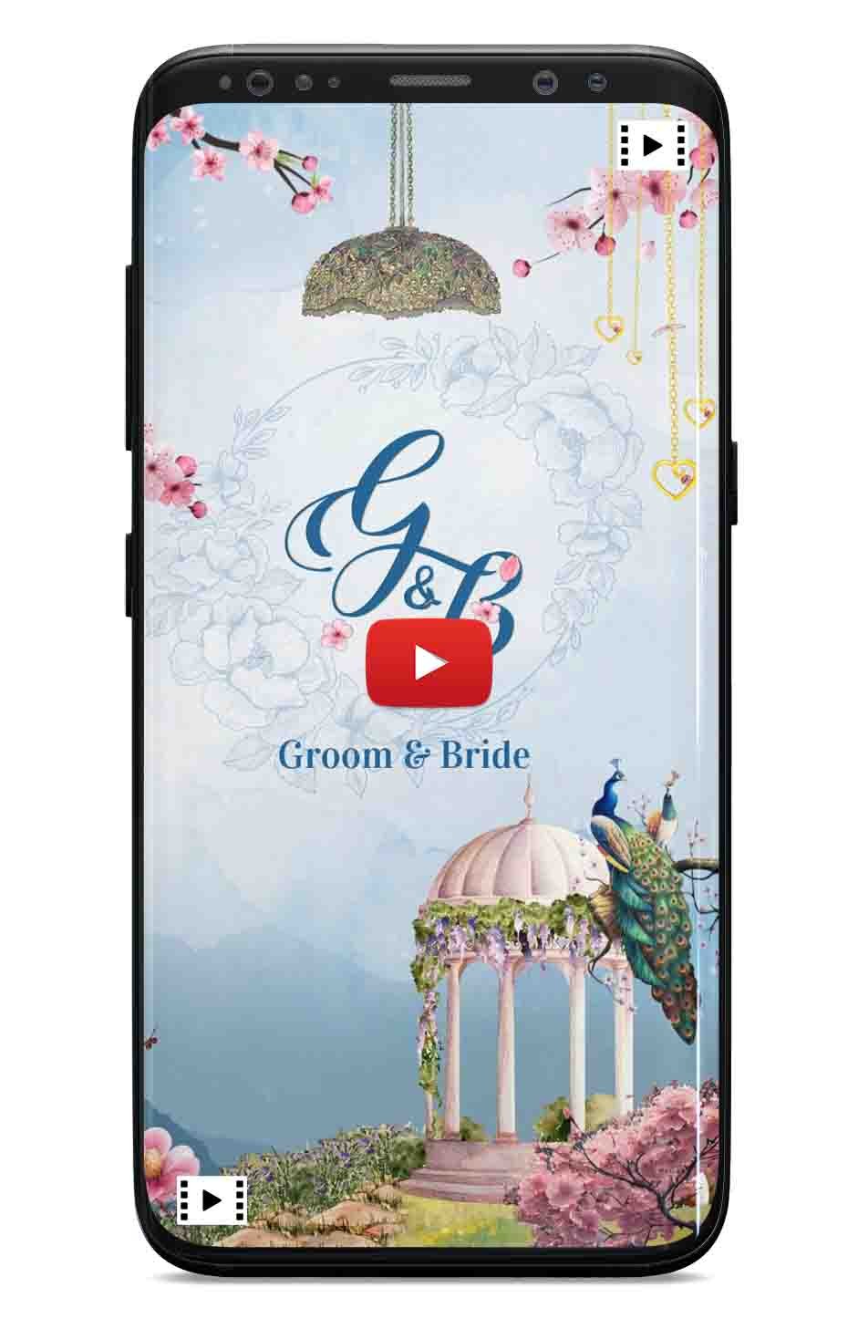 Blue light Wedding Invitation
