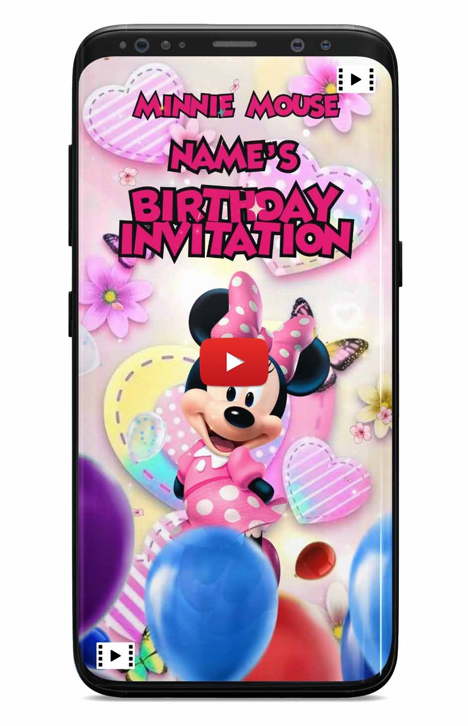 Minnie Mouse Birthday Invitation Video_V-2