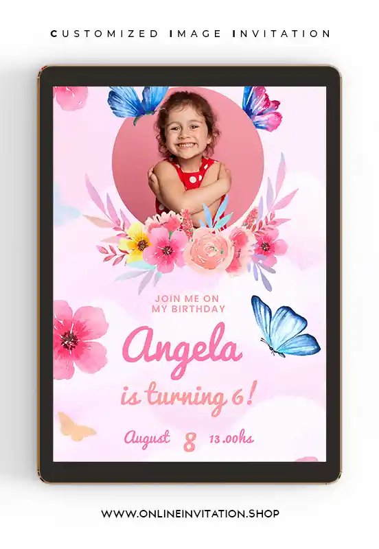Butterfly invitation card