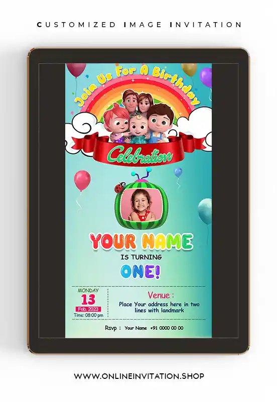 Cocomelon invitation card_V-2