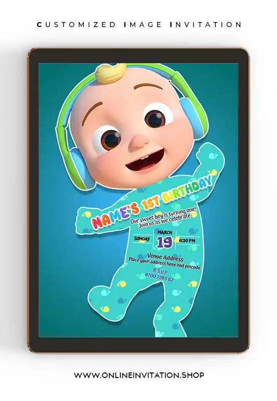 Cocomelon invitation card_V-3