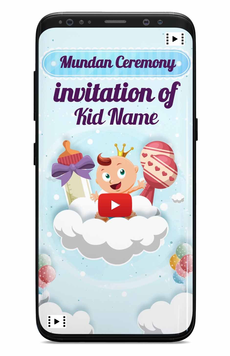 Mundan Ceremony Invitation Video-Little Feet
