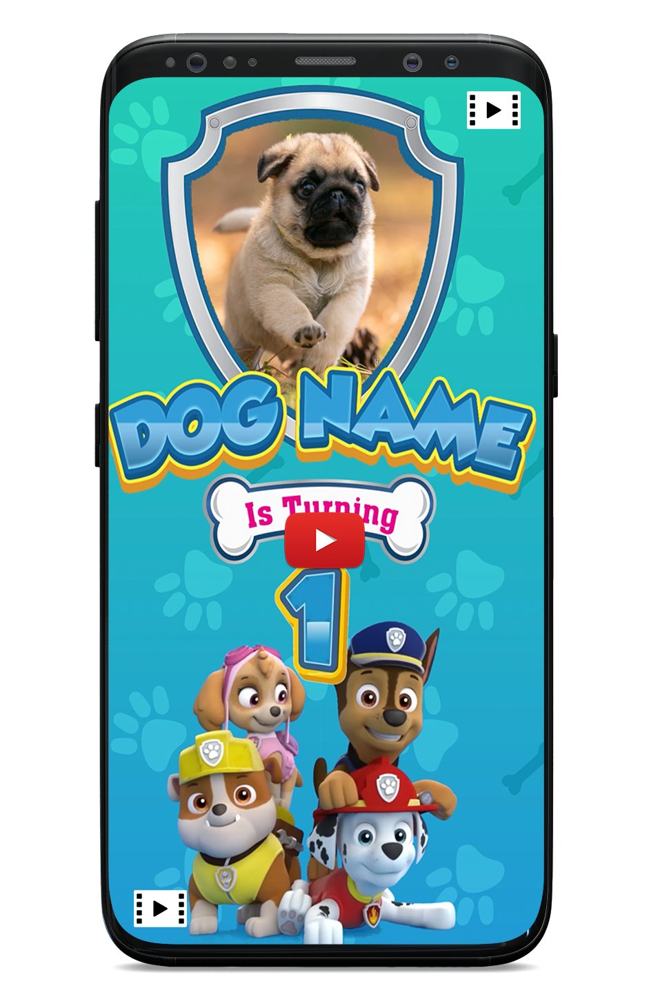 Dog Birthday Invitation Video_3V2