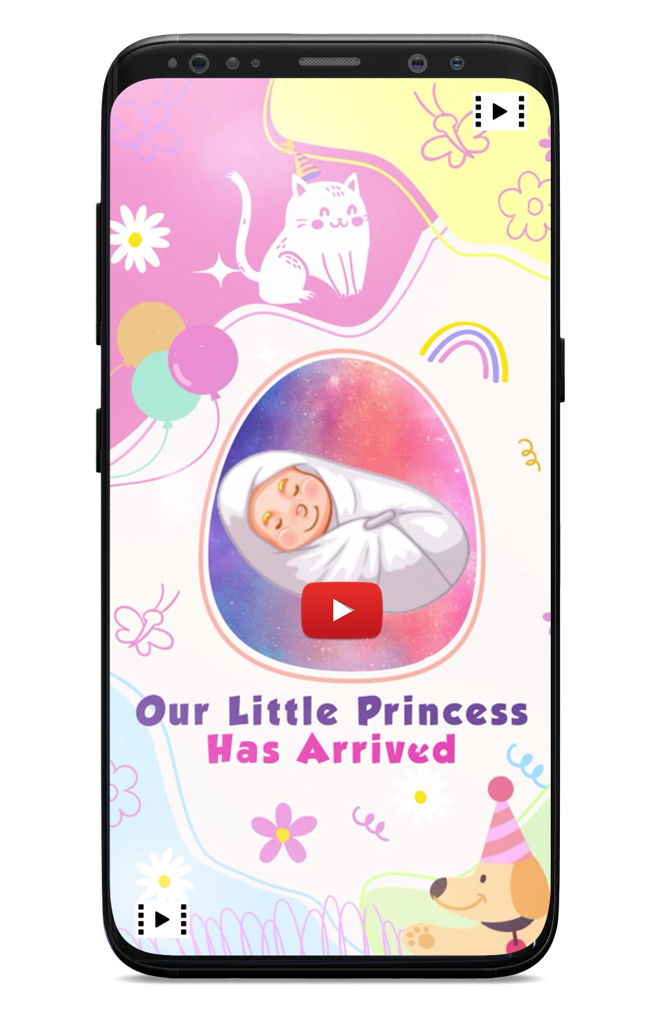 Rainbow Naming Ceremony Invitation Video