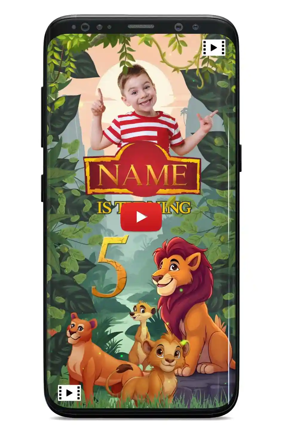 The Jungle King Birthday Invitation Video