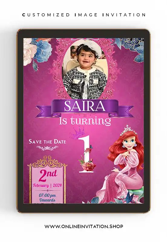 Princess Birthday Invitation Card online