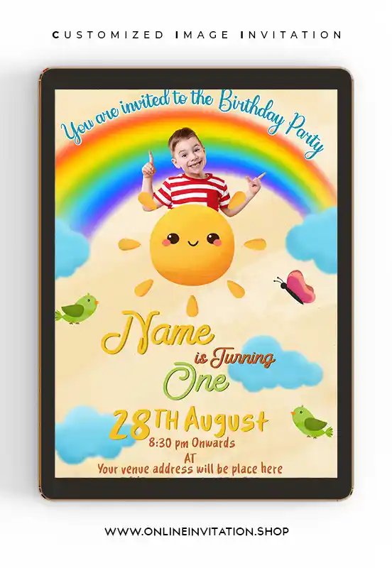 Sunshine Birthday Invitation Card