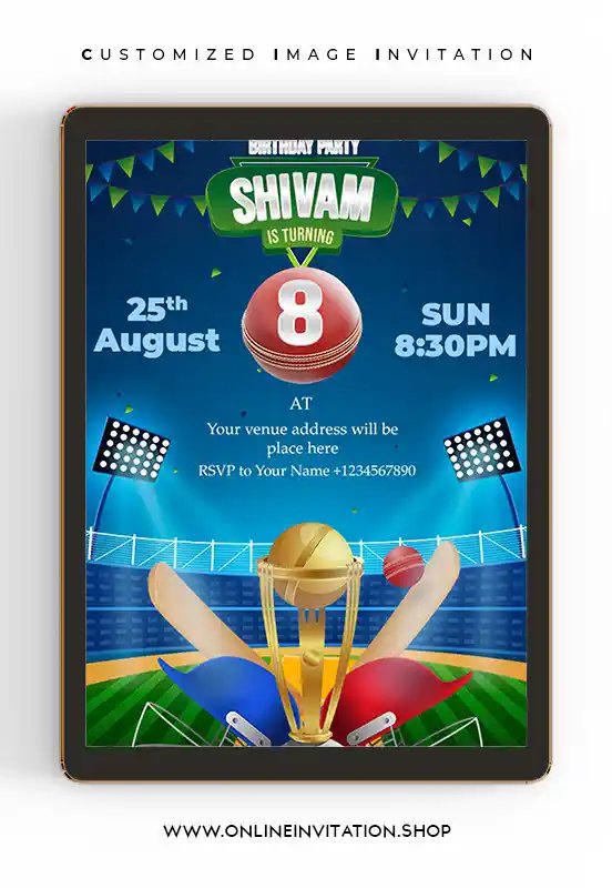 Cricket Birthday Invitations