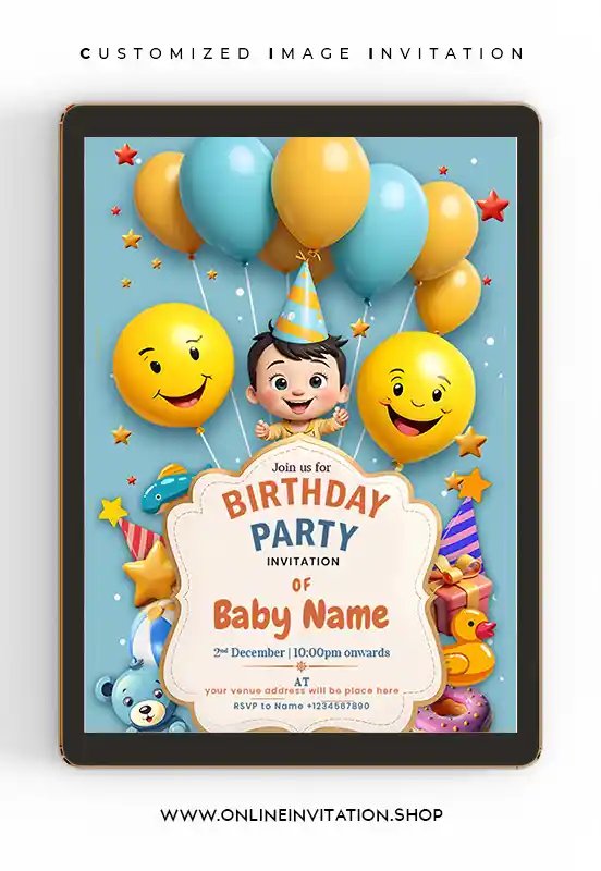 Classic Birthday Invitation Cards