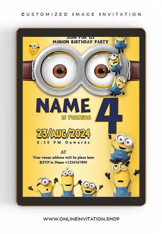 Minion Birthday Invitations | Oline card