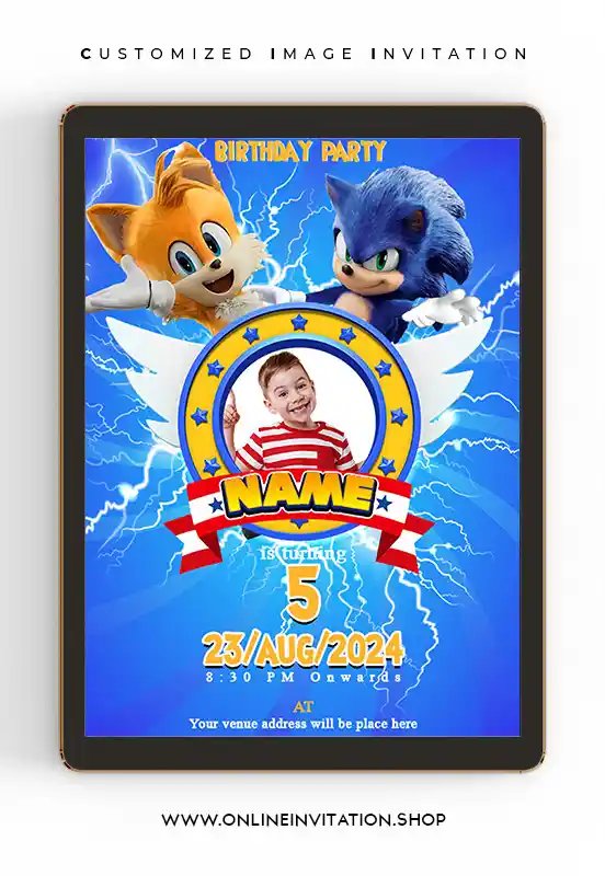 Sonic Invitation Card | Online Invitation