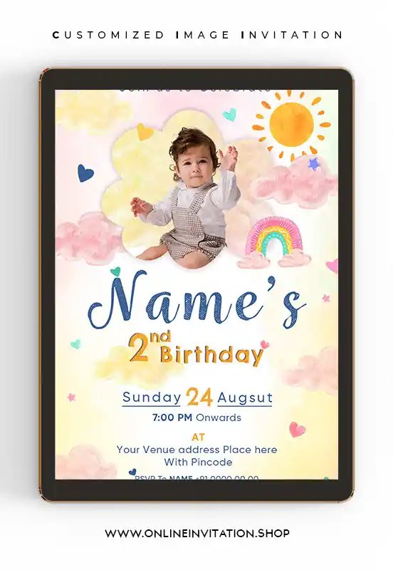 Childrens party invitations card