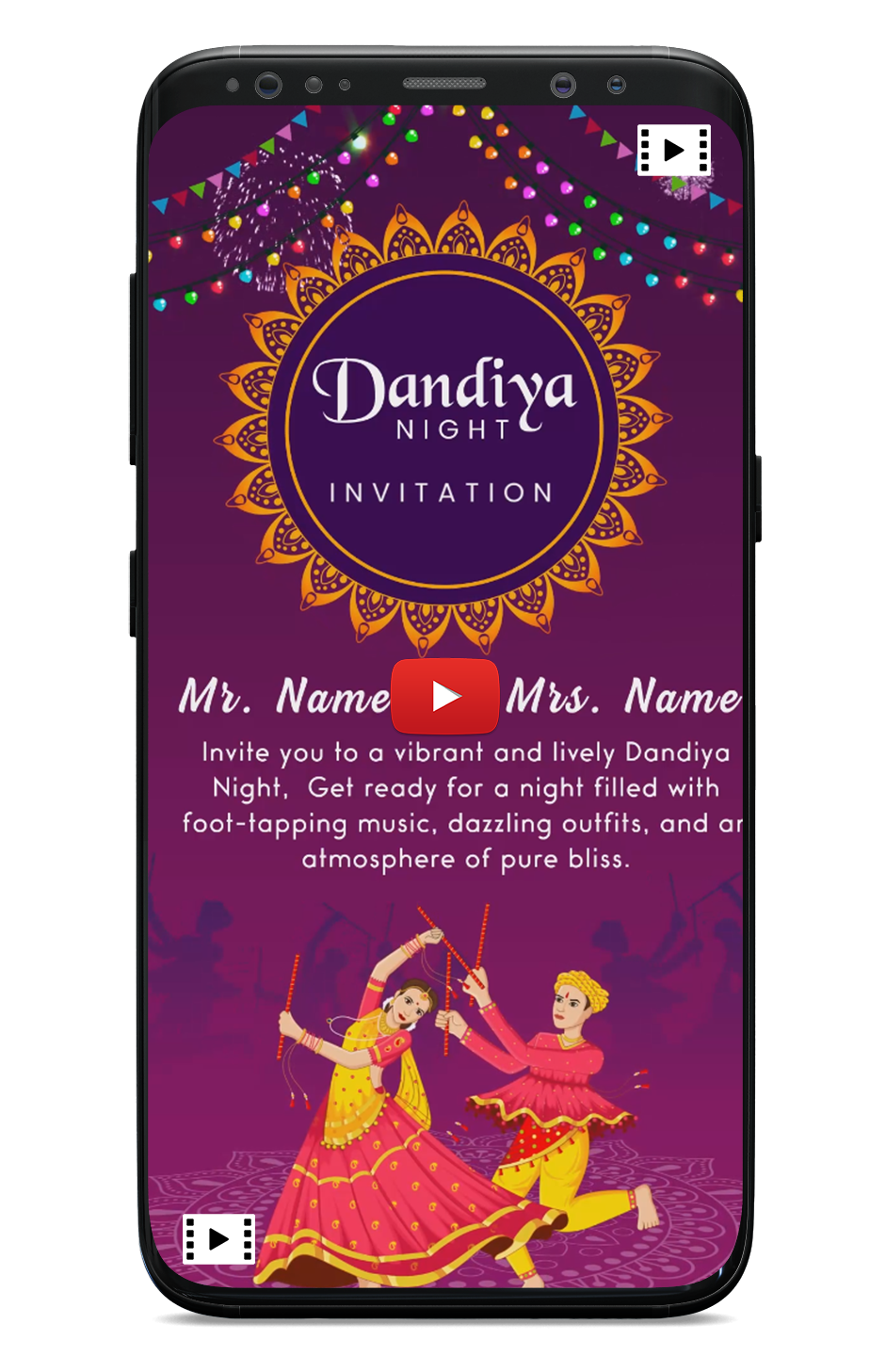 Dandiya Night Navratri Invitation
