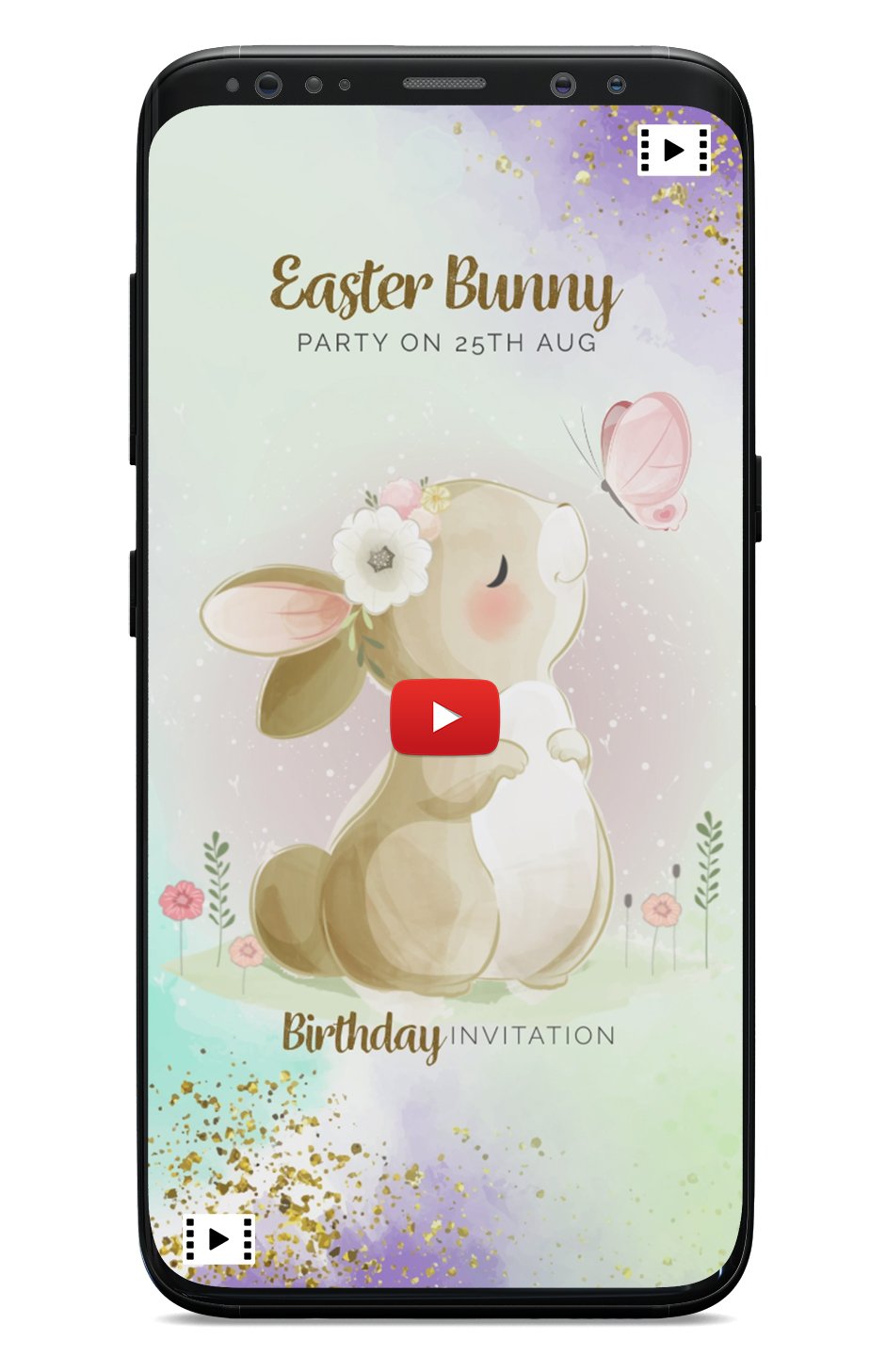 Easter Bunny Birthday video Invitation