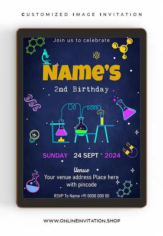 Science party Invitations | Online card