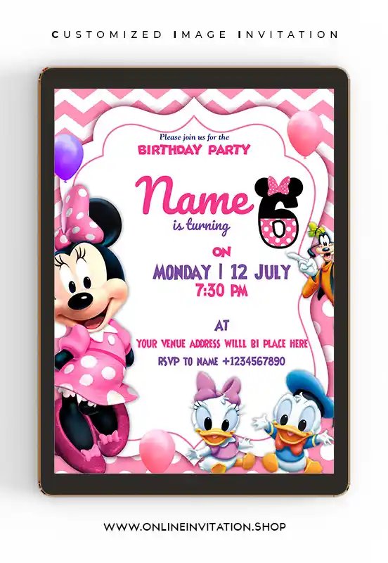 Minnie Mouse Birthday Invitation | online
