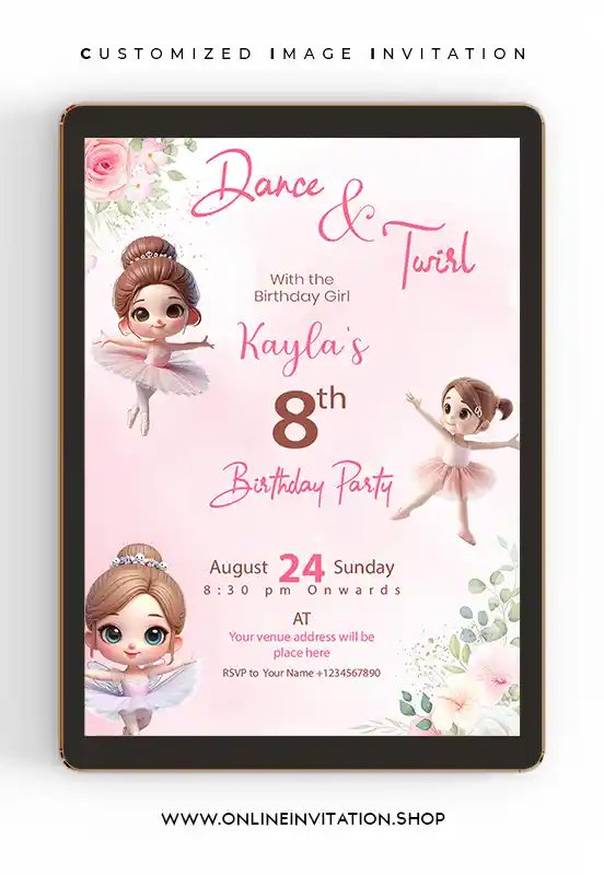 Ballerina Birthday Invitation | Card online