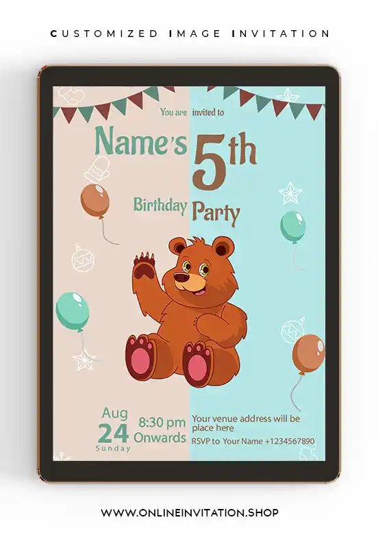 Bear Birthday Invitations | Card online