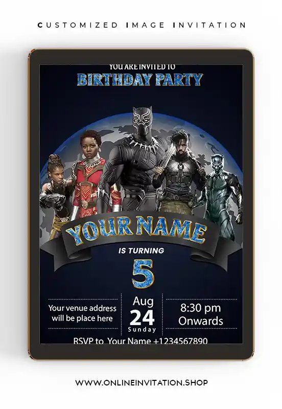 Black Panther Invitations | Card online