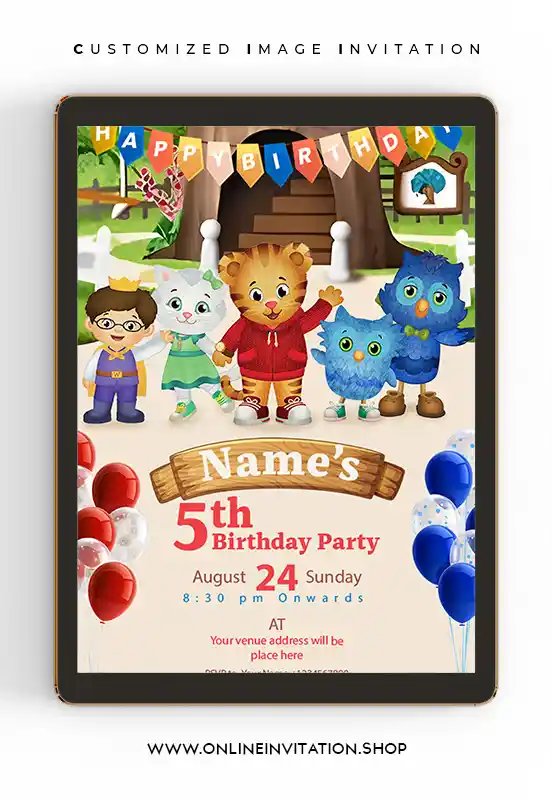 Daniel tiger Birthday Invitations | Card online
