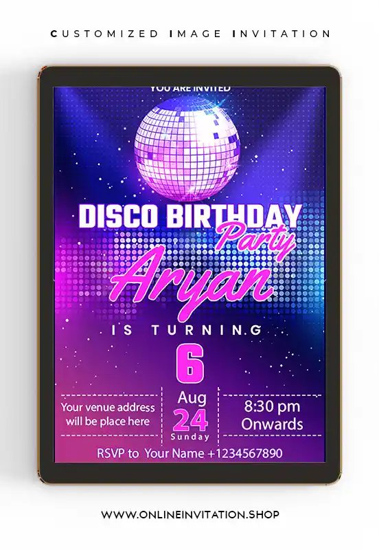 Disco Birthday Invitations | Card online