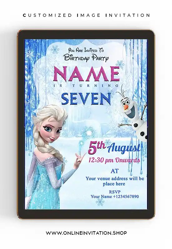 Personalized Elsa Birthday Invitations