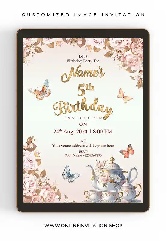 Tea party Birthday Invitation | Card online