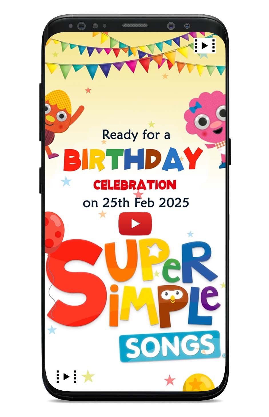 1st Birthday Invitation Card for Baby | Super Simple