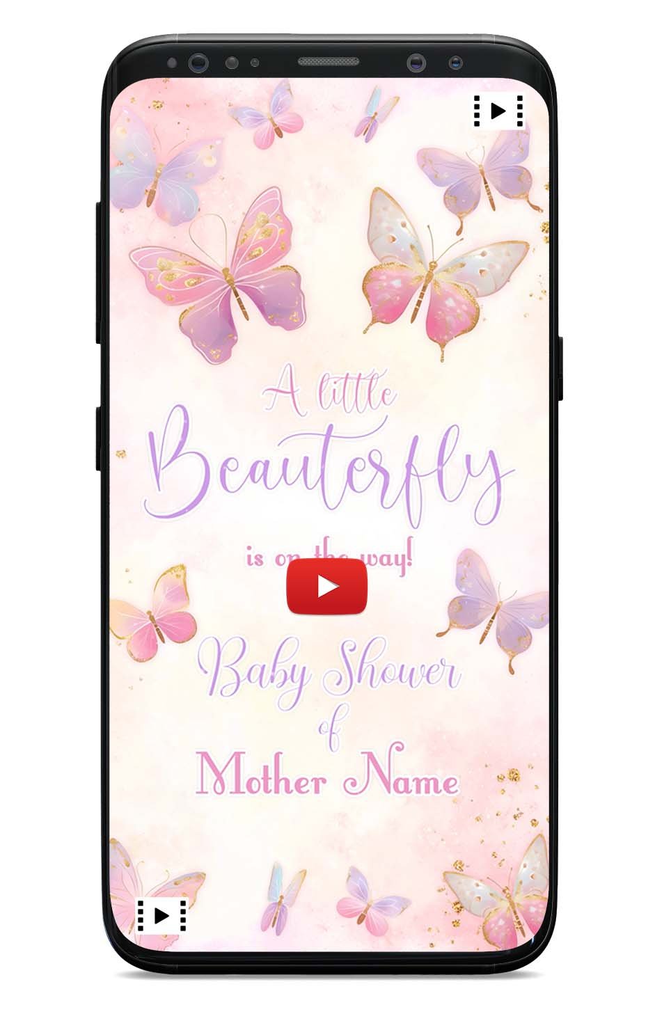 Baby Shower Invitation Card | Butterfly Theme