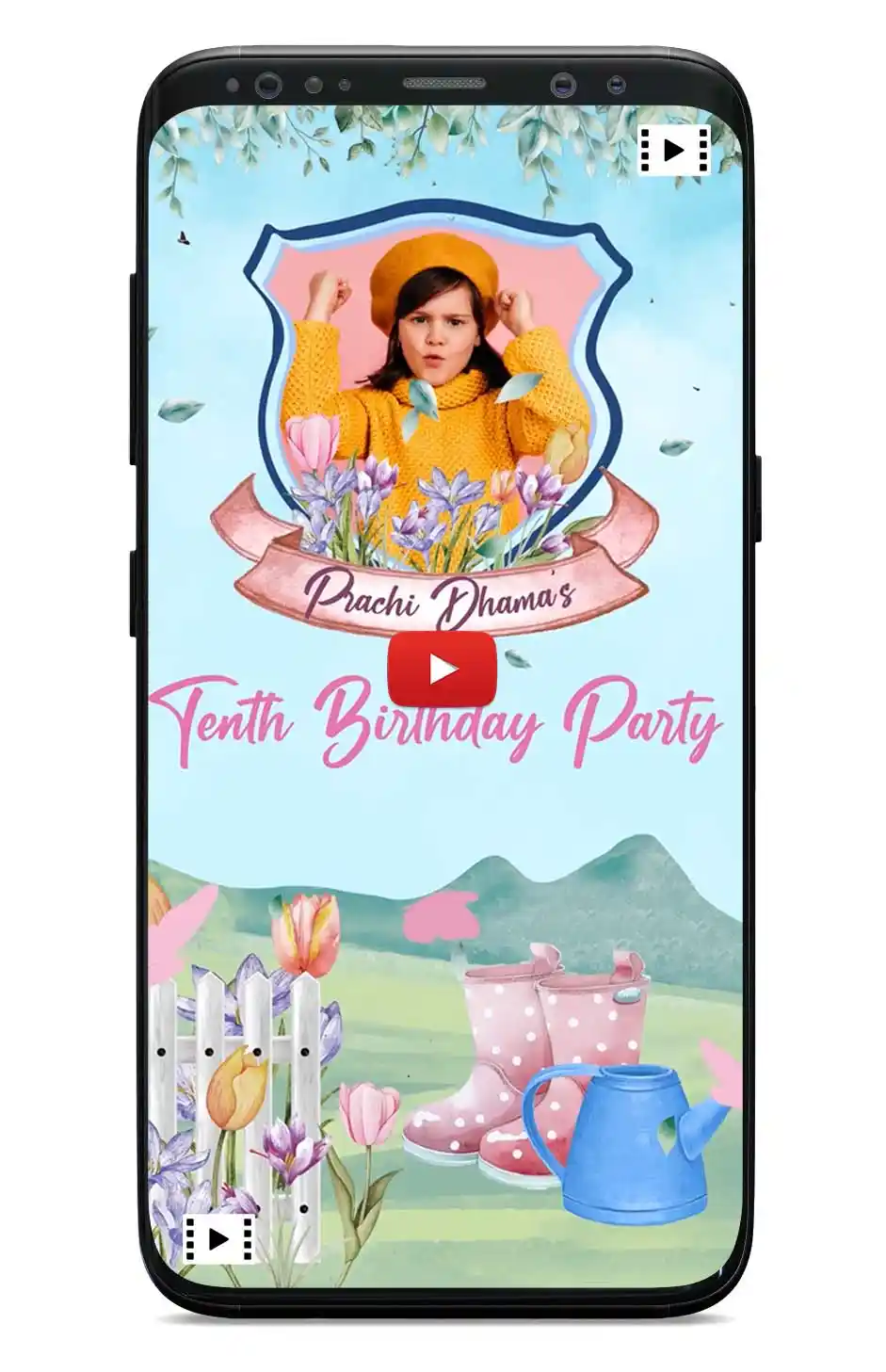 Birthday Butterfly Invitations | Video Invite