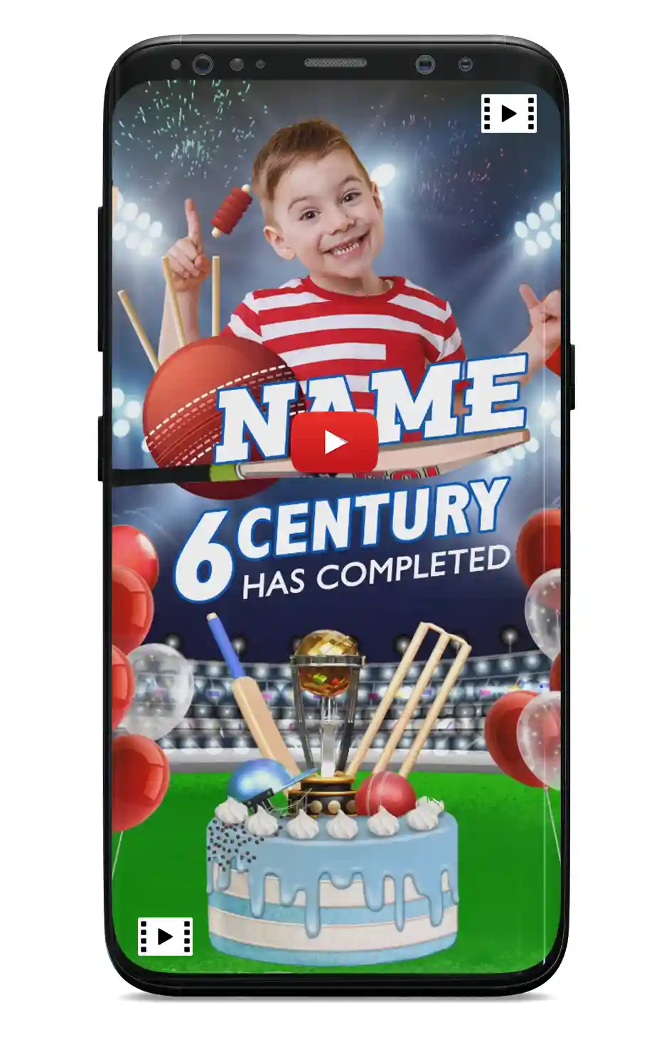 Cricket Birthday Video Invite | V2