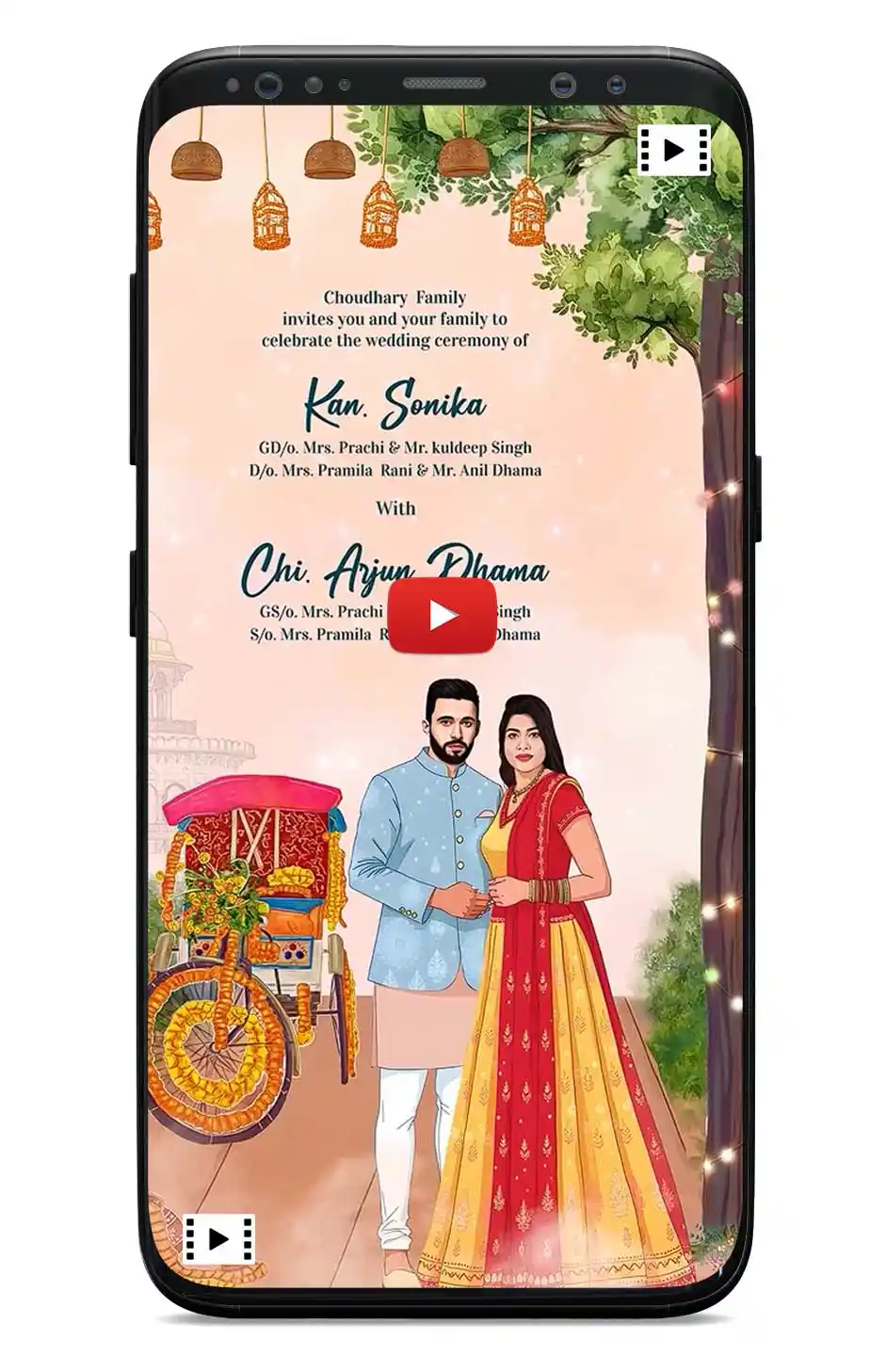 Digital Wedding Invitation Video | Color Shine
