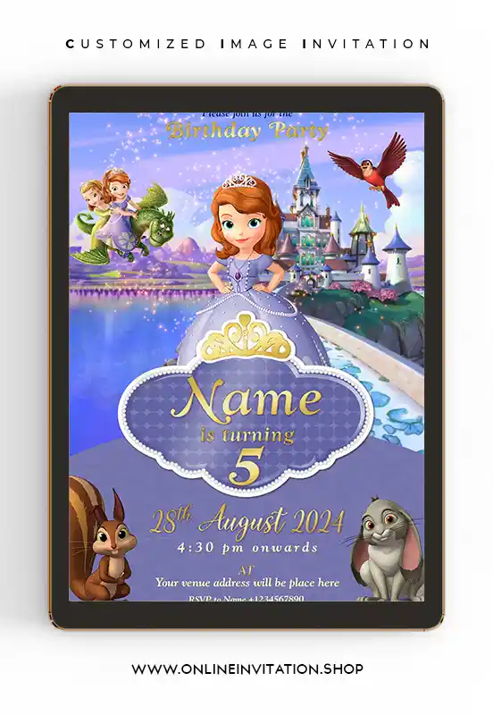 Sofia Birthday Invitation Card online